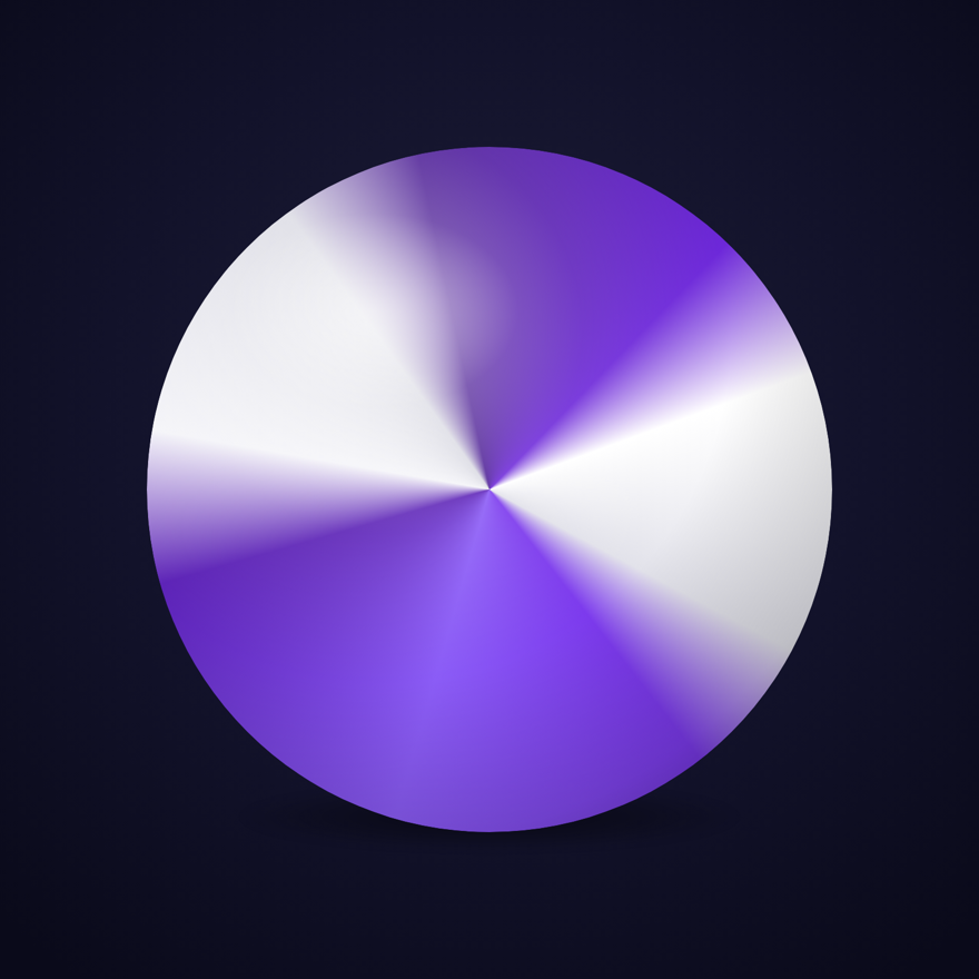 Founding 42 orb — purple and white